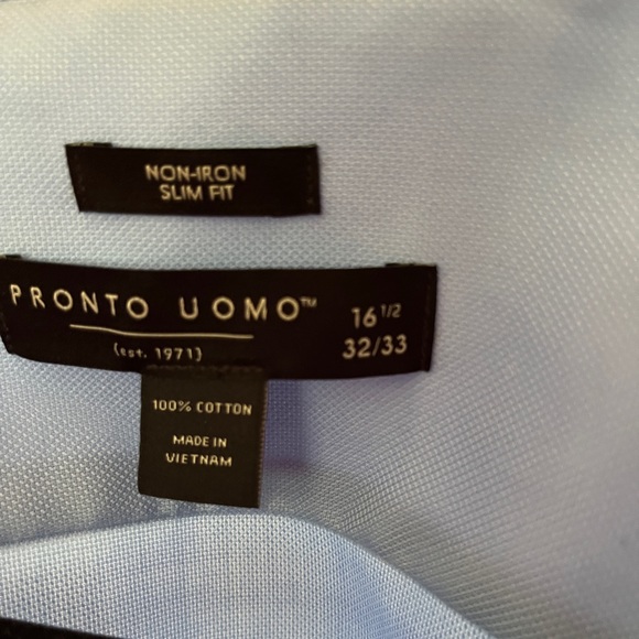 Mens Pronto Uomo 16 1/2 32/33 Button Down shirt - Picture 3 of 4